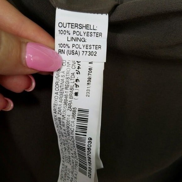 ZARA Pencil Skirt Ruched Work Office Career & Thigh Split Sz M - EUC! - Picture 7 of 9